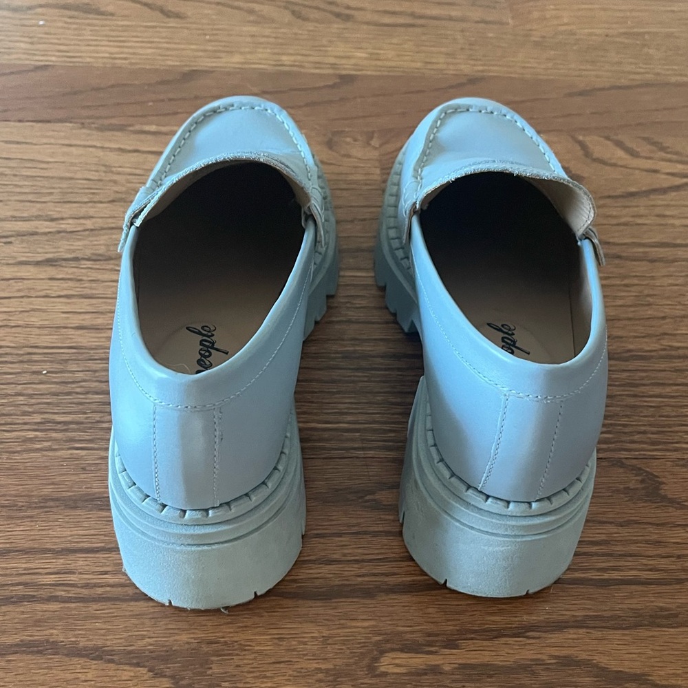 FREE PEOPLE Lyra Lug Sole Loafers Blue 6.5 - Picture 6 of 7